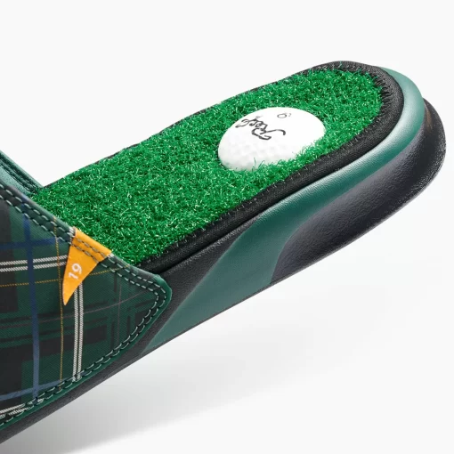 REEF Sandals | Slides>Mulligan Slide Green Tartan