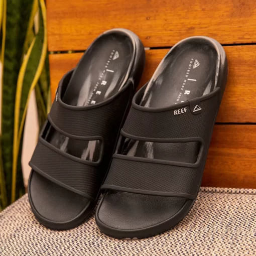 REEF Sandals | Slides>Oasis Double Up Black/Taupe Marble