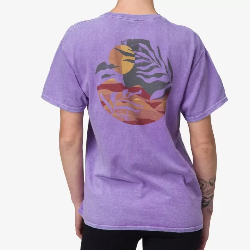 REEF T-Shirts>Organica Short Sleeve Washed T-Shirt Lavendar Mineral Was