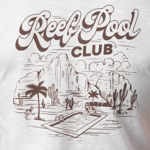 REEF T-Shirts>Pool Club Short Sleeve T-Shirt Bright White