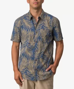 REEF Shirts>Rains Short Sleeve Shirt Insigna Blue