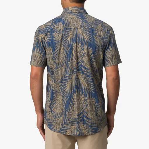 REEF Shirts>Rains Short Sleeve Shirt Insigna Blue