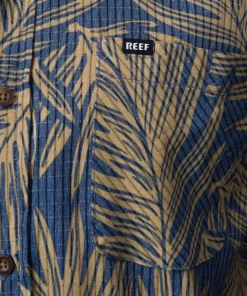 REEF Shirts>Rains Short Sleeve Shirt Insigna Blue