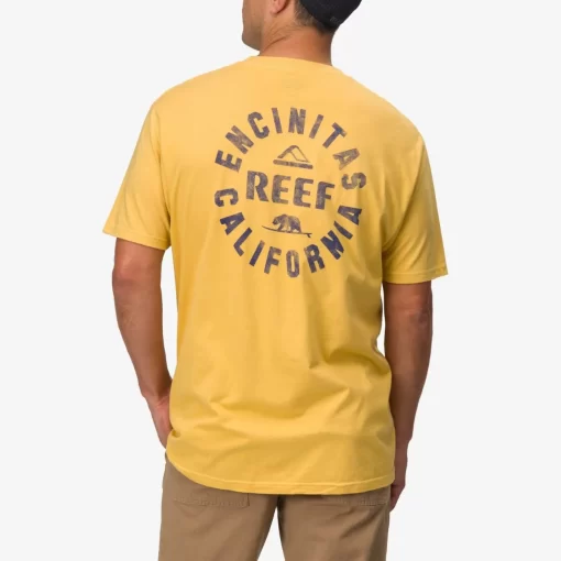 REEF T-Shirts>Rancho Short Sleeve T-Shirt Ochre Navy