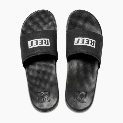 REEF Sandals | Slides> One Slide Reef Black/White