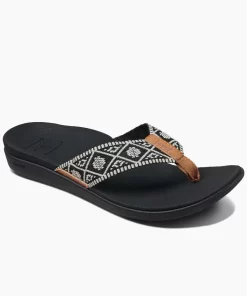 REEF Sandals | Flip Flops> Ortho Woven Black/White