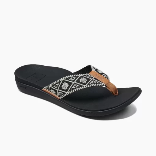 REEF Sandals | Flip Flops> Ortho Woven Black/White