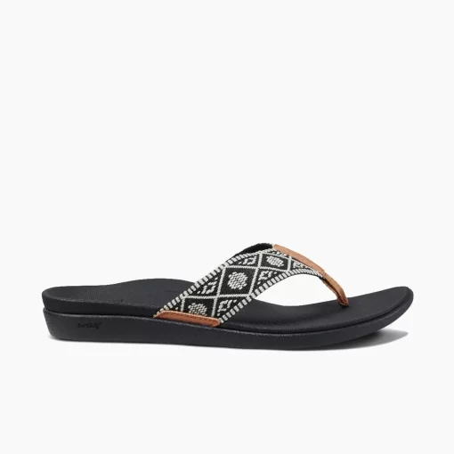 REEF Sandals | Flip Flops> Ortho Woven Black/White