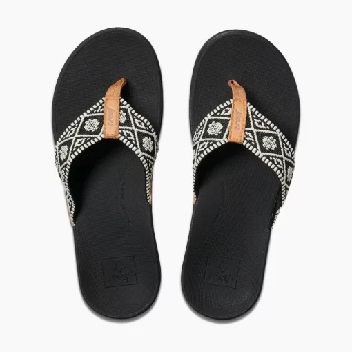 REEF Sandals | Flip Flops> Ortho Woven Black/White