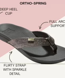 REEF Sandals | Flip Flops> Ortho-Spring Black/Black Glitter