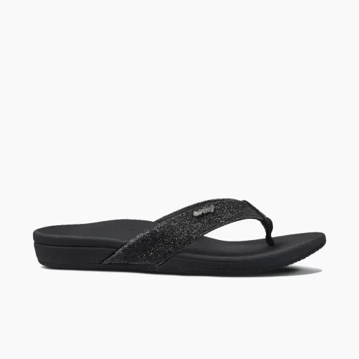 REEF Sandals | Flip Flops> Ortho-Spring Black/Black Glitter