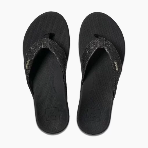 REEF Sandals | Flip Flops> Ortho-Spring Black/Black Glitter