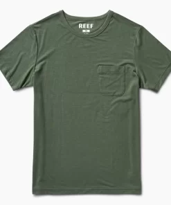 REEF T-Shirts>Smith Short Sleeve Pocket T-Shirt Thyme Green