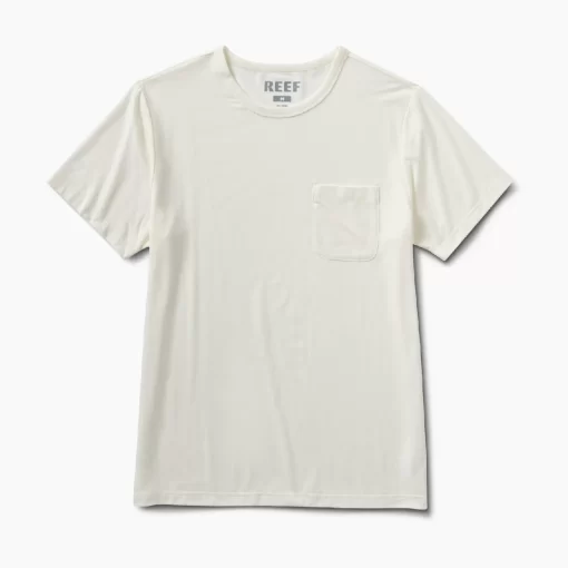 REEF T-Shirts>Smith Short Sleeve Pocket T-Shirt Marshmallow