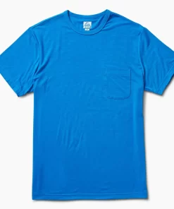 REEF T-Shirts>Smith Short Sleeve Pocket T-Shirt French Blue