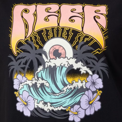 REEF T-Shirts>Sound Short Sleeve T-Shirt Caviar