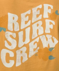 REEF T-Shirts>Sunkiss Crop Short Sleeve T-Shirt Honey Mustard