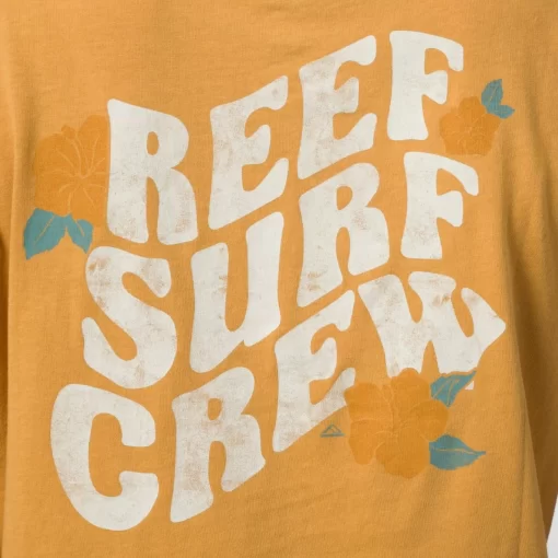 REEF T-Shirts>Sunkiss Crop Short Sleeve T-Shirt Honey Mustard