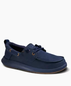 REEF Shoes>Swellsole Pier Leather Navy/Gum