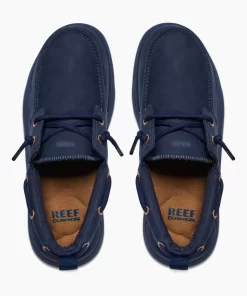 REEF Shoes>Swellsole Pier Leather Navy/Gum