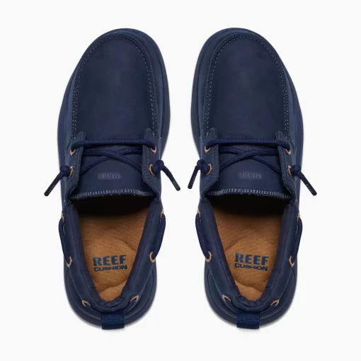 REEF Shoes>Swellsole Pier Leather Navy/Gum