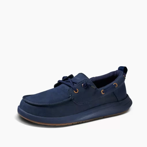 REEF Shoes>Swellsole Pier Leather Navy/Gum