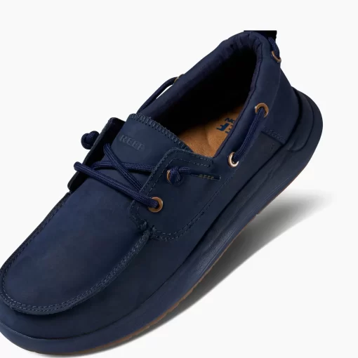 REEF Shoes>Swellsole Pier Leather Navy/Gum