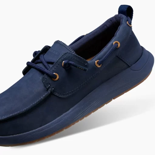 REEF Shoes>Swellsole Pier Leather Navy/Gum