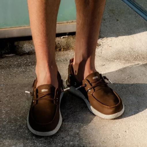 REEF Shoes>Swellsole Pier Leather Brown