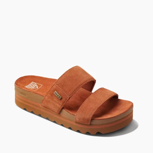 REEF Sandals | Slides>Vista Hi Suede Russet Orange