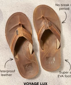 REEF Sandals | Flip Flops>Voyage Lux Brown/Brown