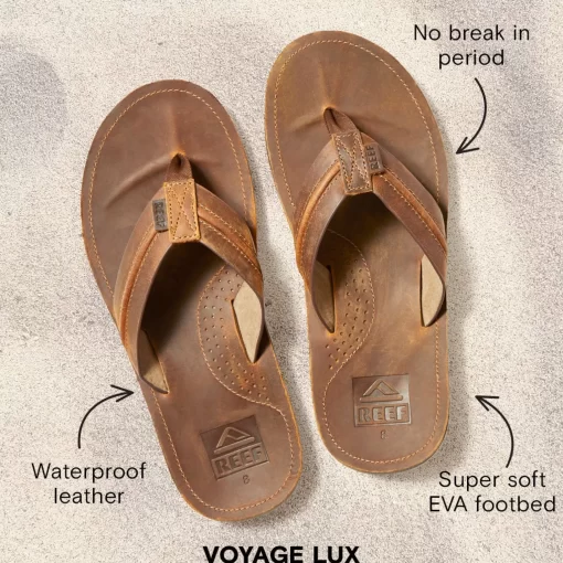 REEF Sandals | Flip Flops>Voyage Lux Brown/Brown