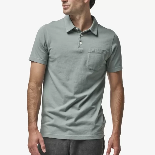 REEF Shirts>Walker Short Sleeve Polo Chinois Green