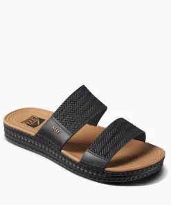 REEF Sandals | Slides>Water Vista Slide Black/Tan