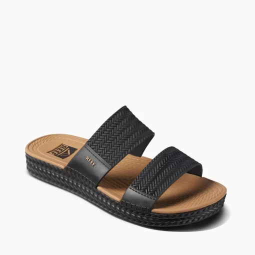 REEF Sandals | Slides>Water Vista Slide Black/Tan