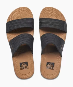 REEF Sandals | Slides>Water Vista Slide Black/Tan