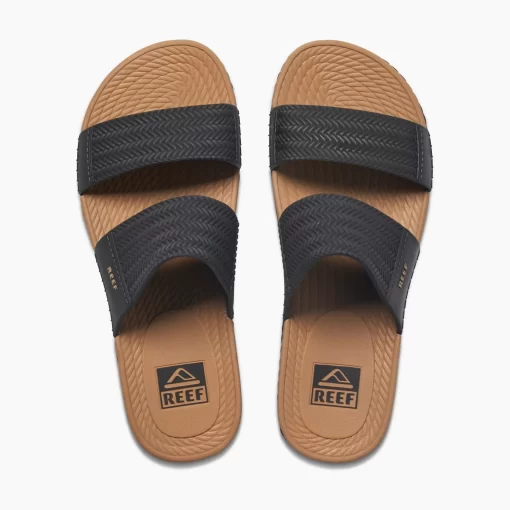 REEF Sandals | Slides>Water Vista Slide Black/Tan