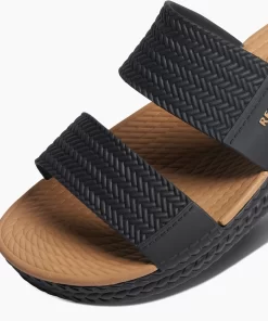 REEF Sandals | Slides>Water Vista Slide Black/Tan