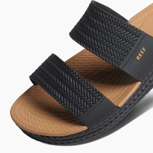 REEF Sandals | Slides>Water Vista Slide Black/Tan