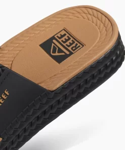 REEF Sandals | Slides>Water Vista Slide Black/Tan