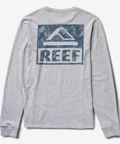 REEF T-Shirts>Wellie Graphic Long Sleeve Tee Heather Grey