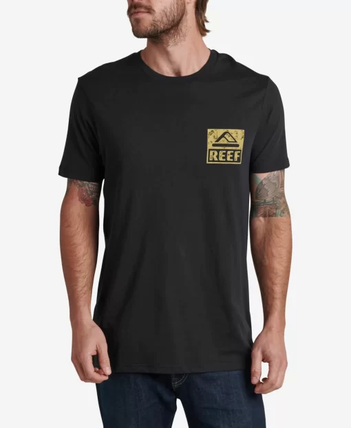 REEF T-Shirts>Wellie Short Sleeve T-Shirt Caviar