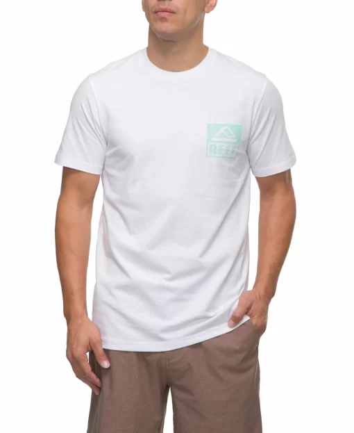 REEF T-Shirts>Wellie Short Sleeve T-Shirt Bright White